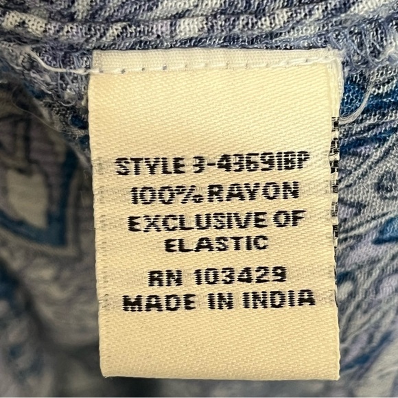 Women’s‎ Caffe Marrakesh Lightweight Short Sleeve Top Size 3XL Blue Floral Print - Picture 3 of 7